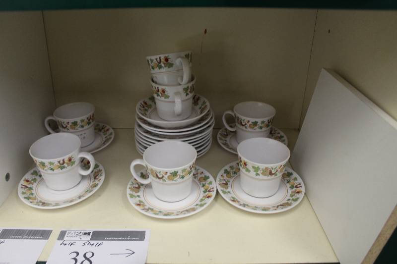 lot 38 image: Half Shelf Lot of China Set