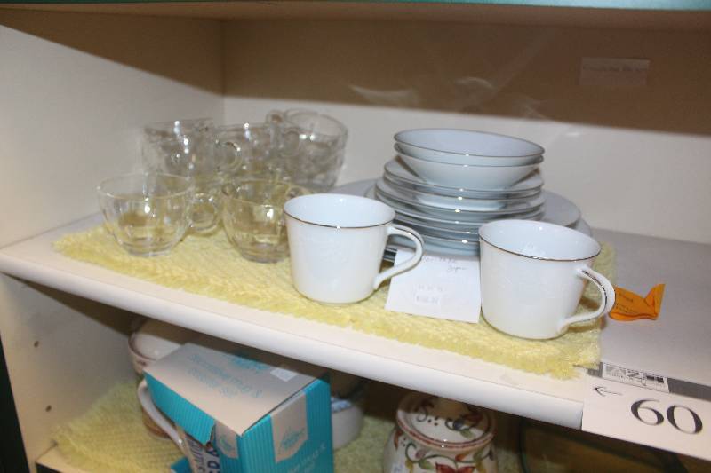 lot 60 image: Shelf Lot of China Set
