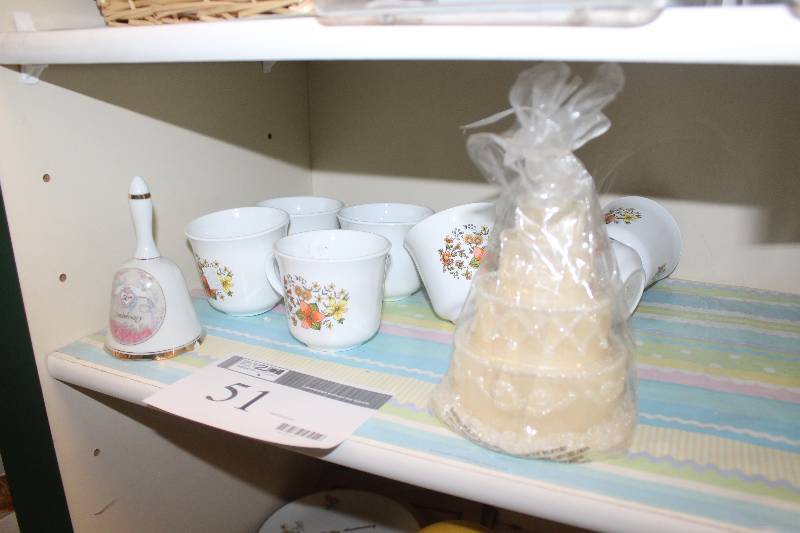 lot 51 image: Shelf Lot of China Set