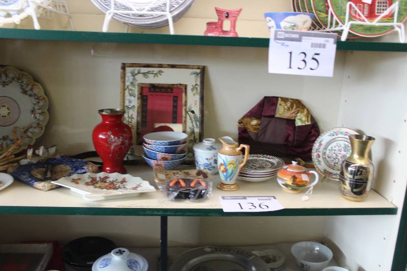 lot 136 image: Shelf Lot of Ceramics