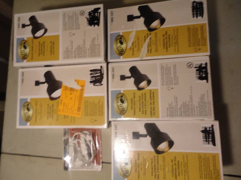 Set of 5 Black track lights