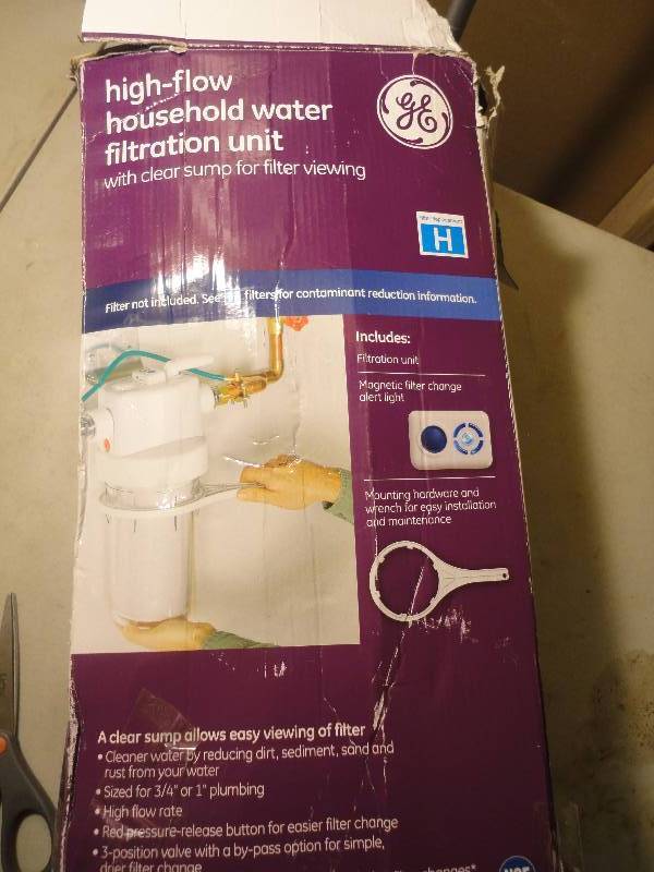 GE High Flow Household Water Filtration Unit
