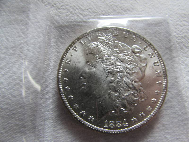 1884-O Morgan Silver Dollar, BU
