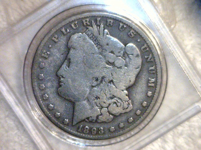 lot 4 image: 1893 CC Morgan Silver Dollar
