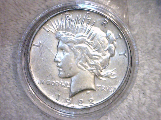 lot 13 image: 1922 P Peace Silver Dollar