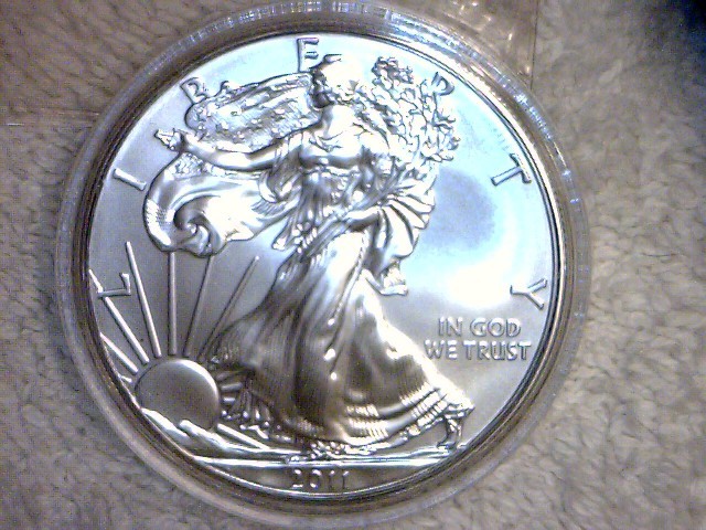 lot 24 image: 2011 P BU Walking Liberty Silver Dollar, one ounce