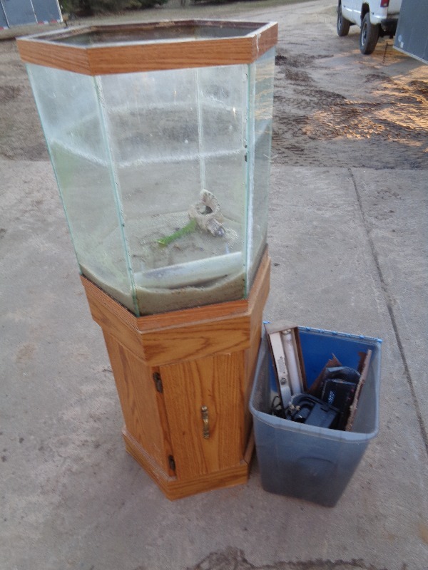 Octagon Fish Tank with Stand Daycare / School, Estate