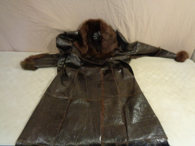 lot 76 image: BeBe Rabbit Fur Leather Jacket