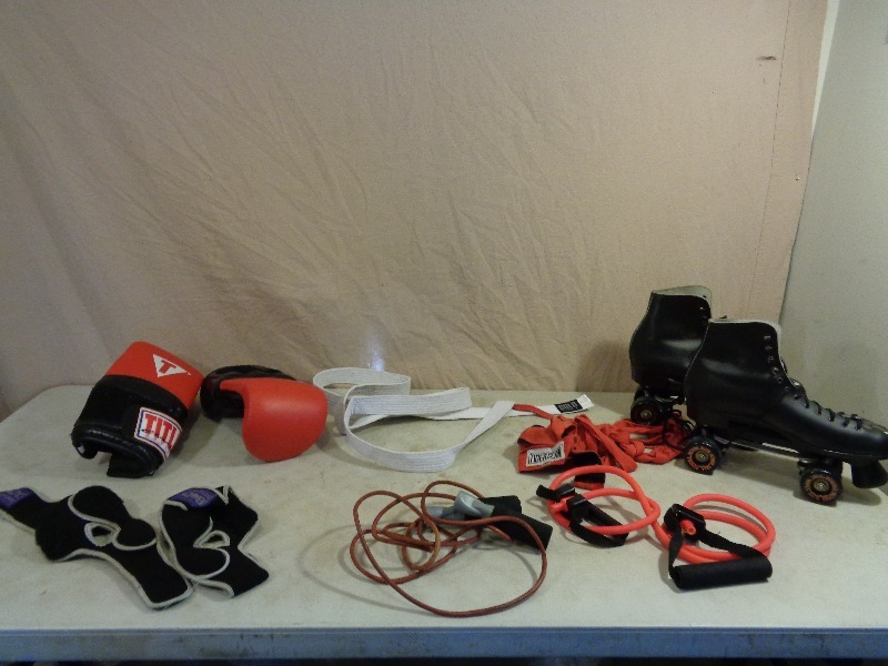 lot 83 image: Roller Skates and Exercise Equipment