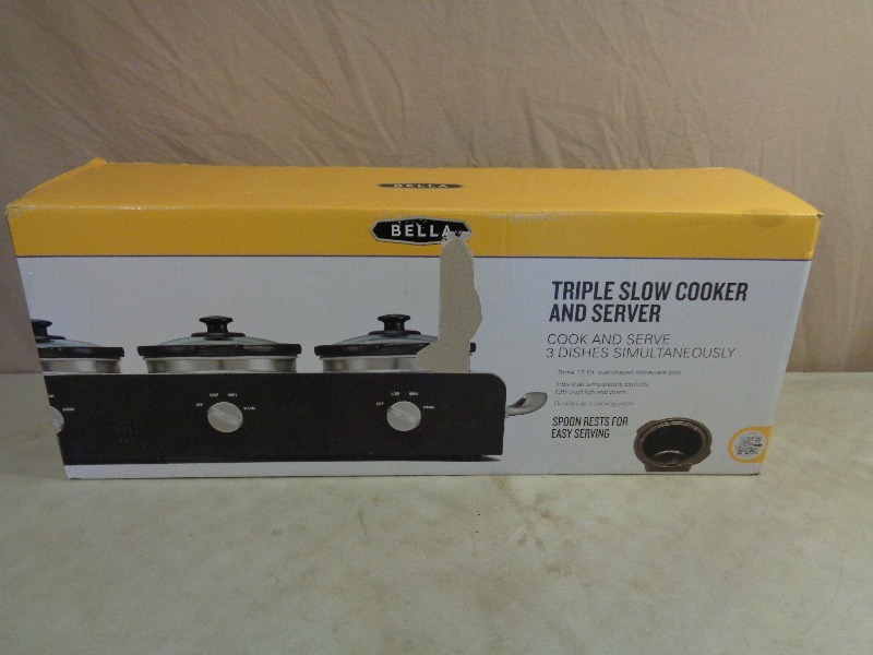 lot 88 image: New Triple Slow Cooker and Server