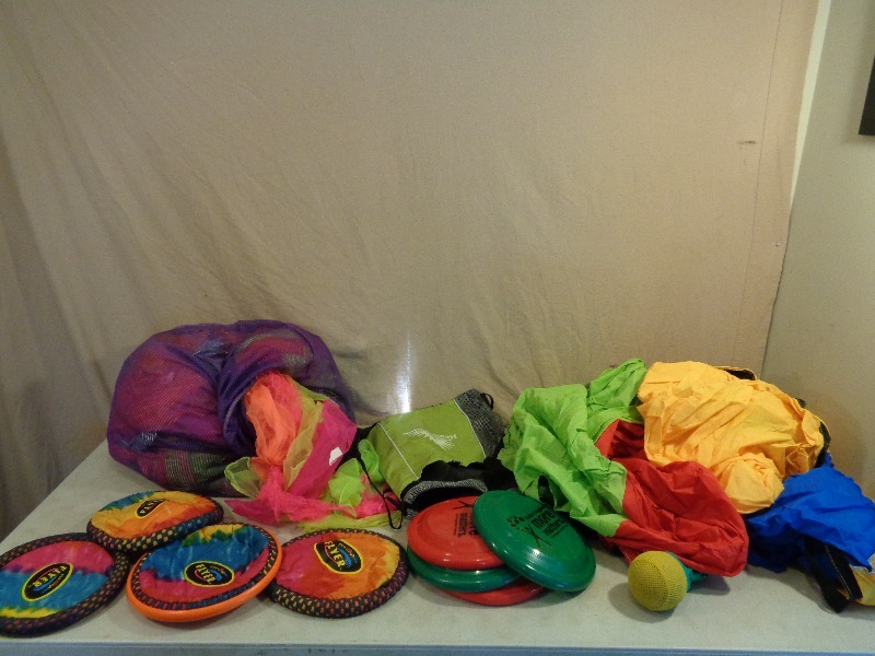 lot 163 image: Large Parachute Tarp and Toys