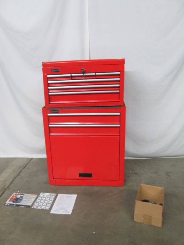 lot 18 image: Homak 8-Drawer Tool Tower