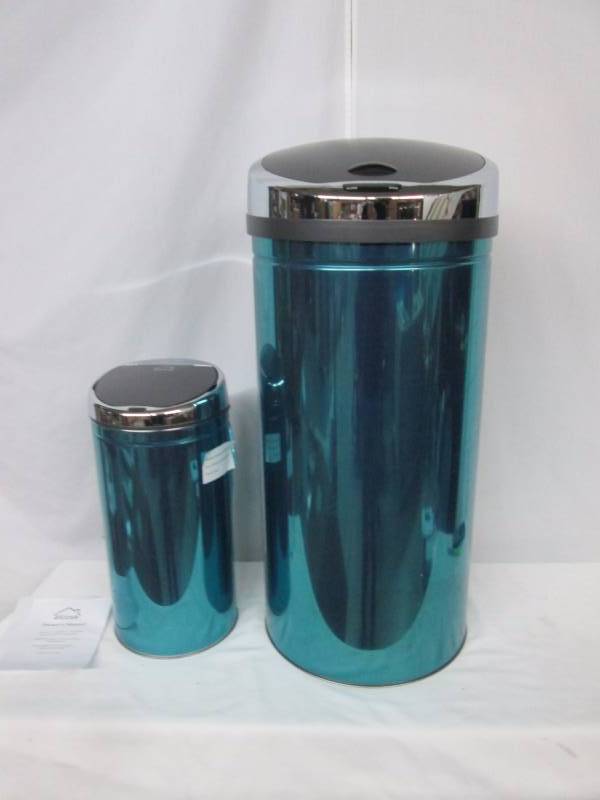 lot 39 image: Alcove 13-Gal. and 2-Gal. Motion-Sensor Trash Cans