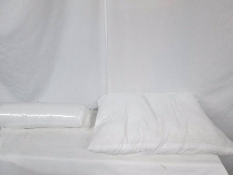 lot 72 image: Pair Rolled Standard Pillows