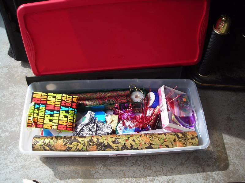 lot 41 image: Tote Bin Full Of Gift Wrap Related