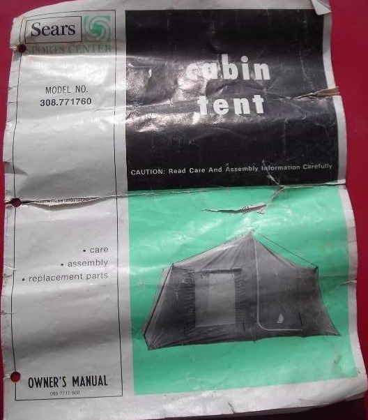 lot 49 image: Large Sears Cabin Tent