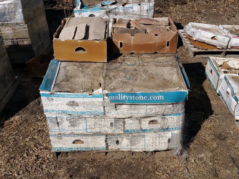 lot 51 image: Approx 14 Boxes Dutch Quality Stone Cypress Weather Ledge