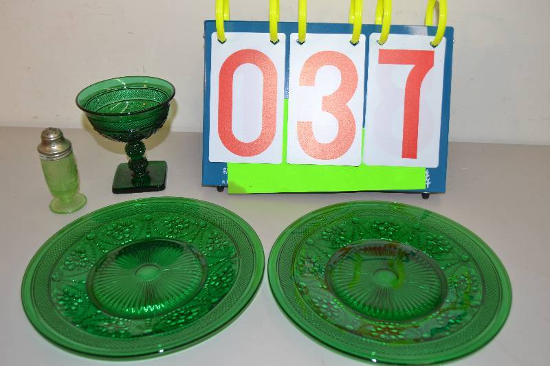 Vintage Green Glassware