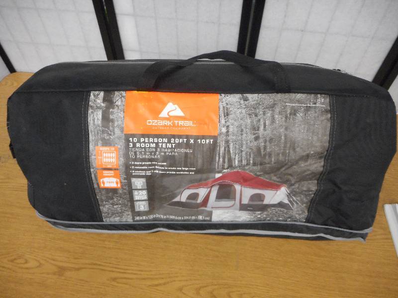 lot 13 image: Ozark Trail 10-Person 3-Room XL Family Cabin Tent