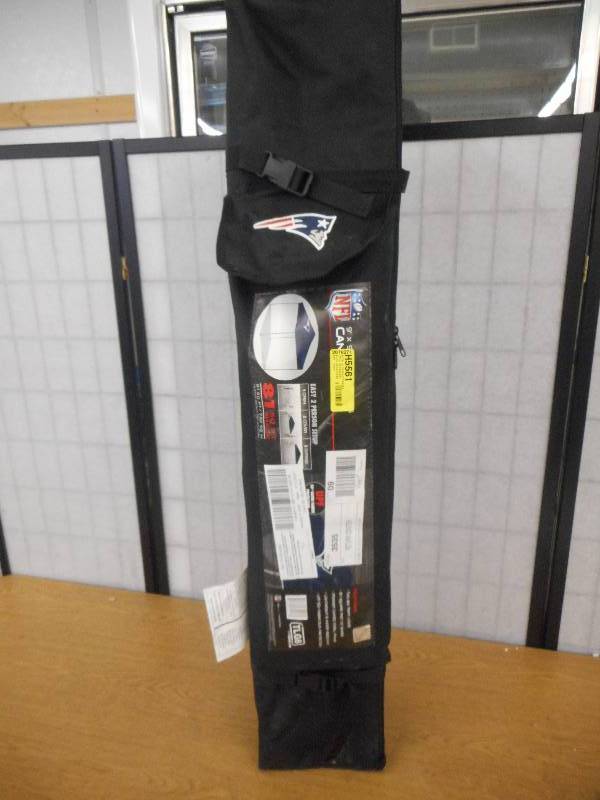 lot 14 image: New England Patriots 9 X 9 Canopy NFL Tailgate Tent - Coleman