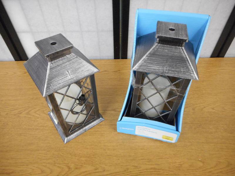 lot 32 image: (2) FLAMELESS CANDLE LANTERNS
