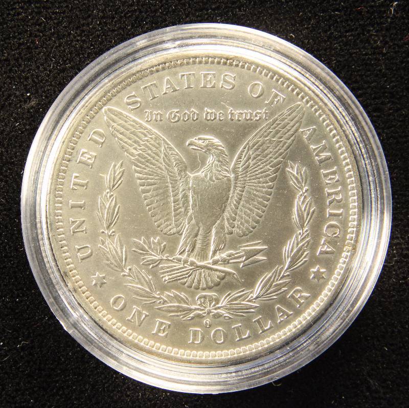 1882-O MORGAN SILVER DOLLAR AU-UNC DETAILS CLEANED