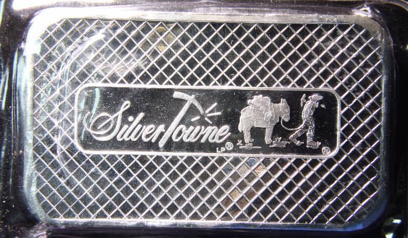 5 TROY Oz. .999 FINE SILVER BAR SILVERTOWNE PROSPECTOR DESIGN SEALED