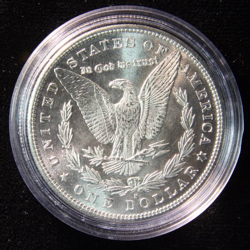 1880-S MORGAN SILVER DOLLAR BU IN AIRTITE HOLDER