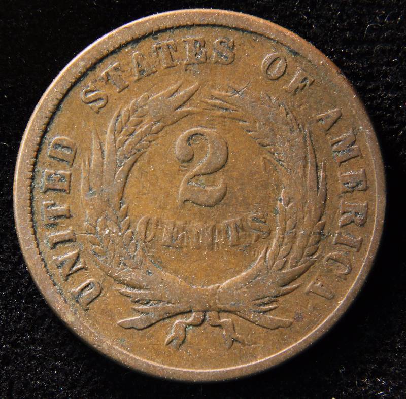 1866 US TWO CENT PIECE GOOD DETAILS