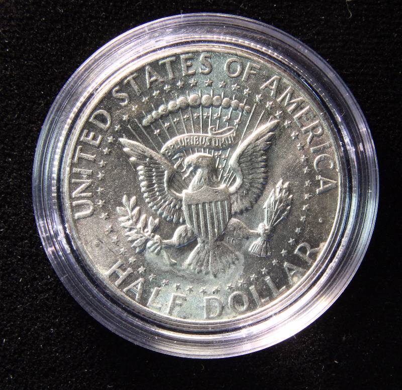 1964 KENNEDY SILVER HALF DOLLAR AU IN AIRTITE HOLDER