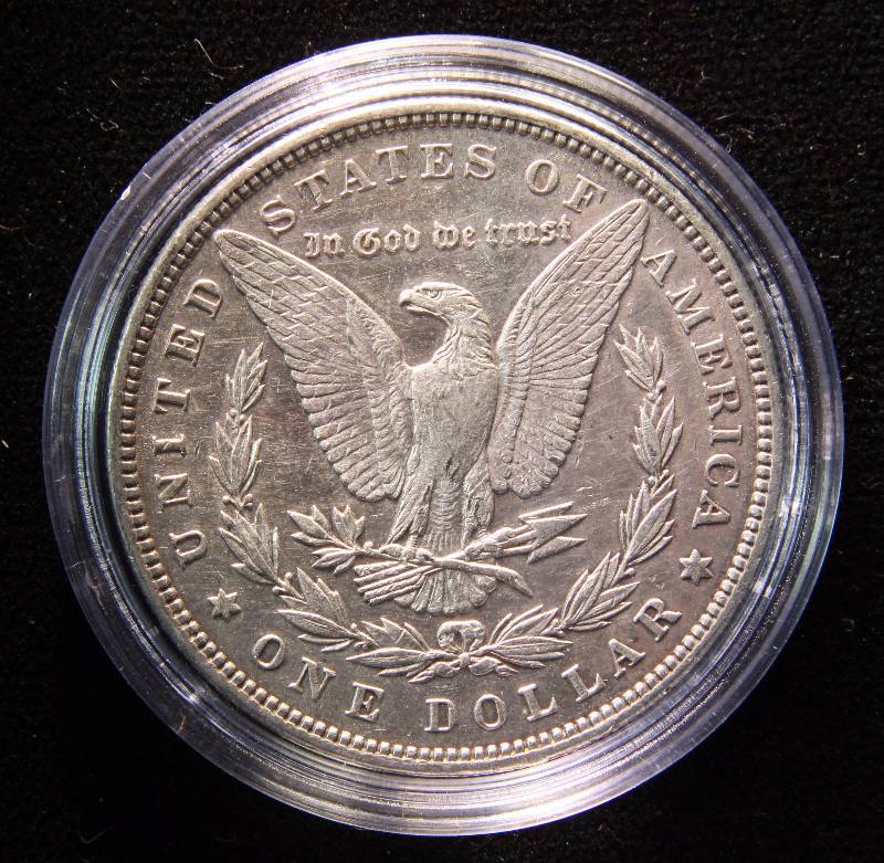 1896 MORGAN SILVER DOLLAR AU DETAILS IN AIRTITE HOLDER