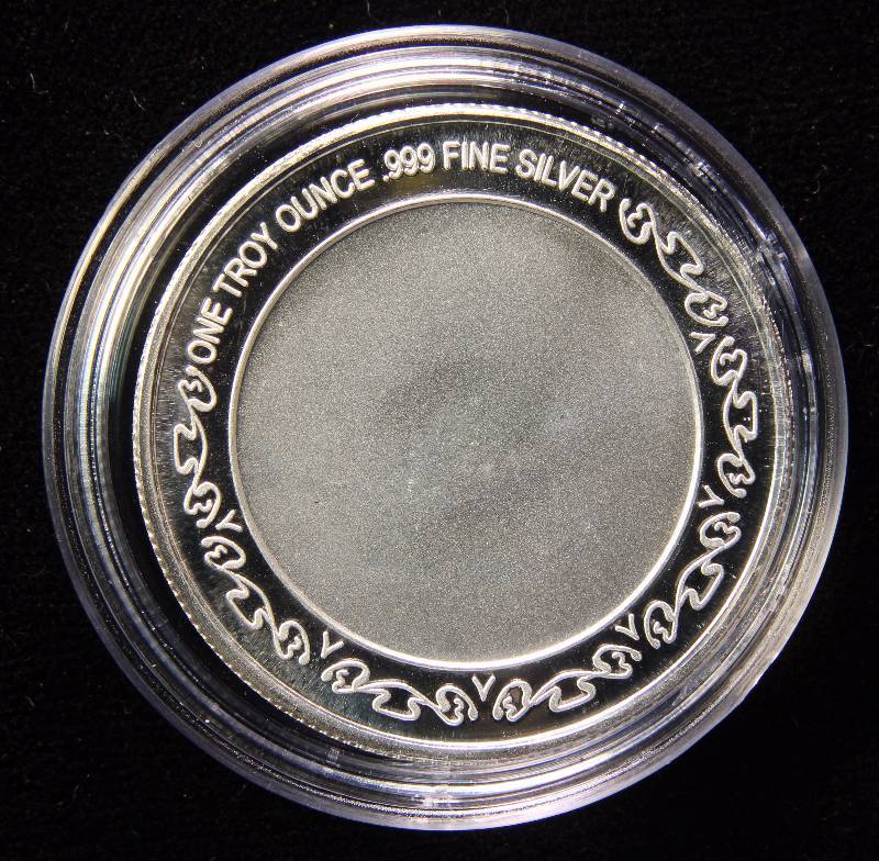1 TROY OZ. .999 FINE SILVER BAR LIBERTY EAGLE DESIGN IN AIRTITE HOLDER
