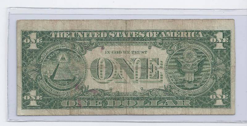 1957-B $1 BLUE SEAL SILVER CERTIFICATE US CURRENCY
