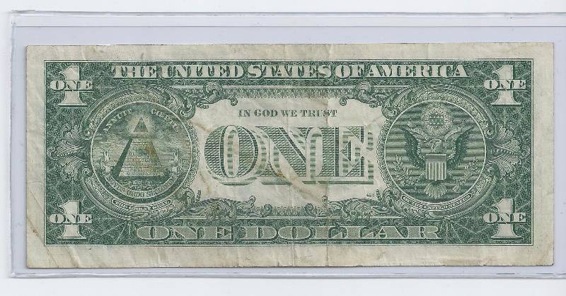 1957-B $1 BLUE SEAL SILVER CERTIFICATE US CURRENCY