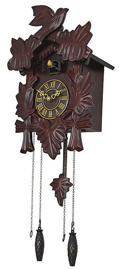 lot 7 image: Pendulum Cuckoo Wall Clock - Walnut