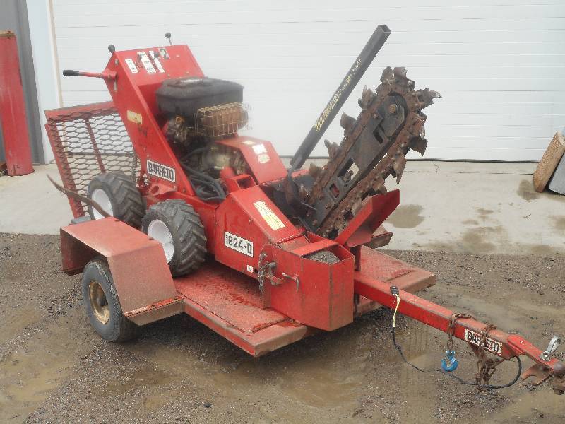 lot 1 image: RESERVE HAS BEEN LOWERED  Baretto Commercial Trencher With Baretto Trencher Trailer
