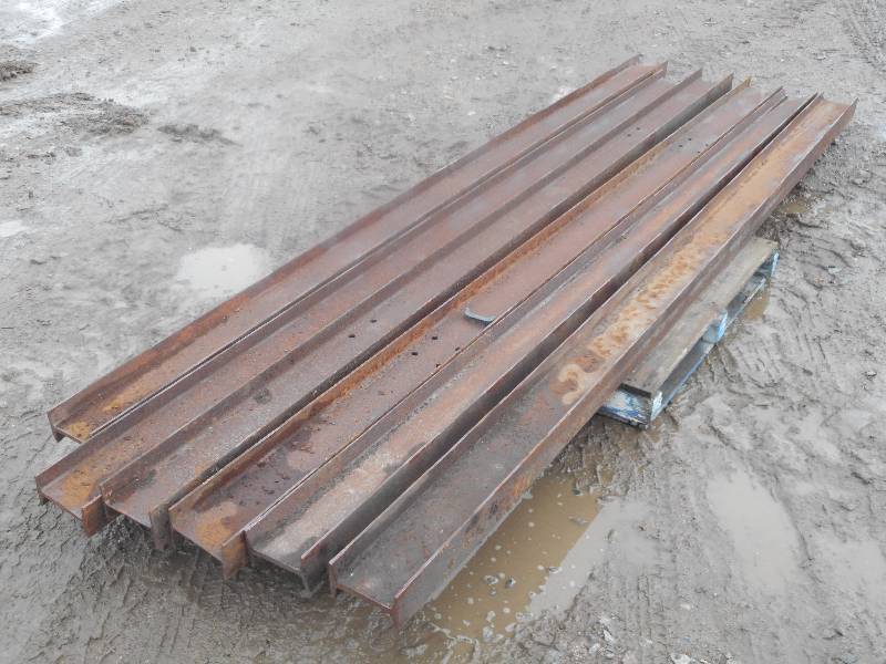 lot 5 image: Lot Of (6) 3x6x11ft Steel I-Beams...
