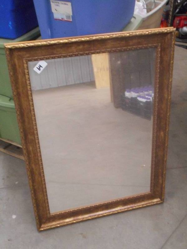 lot 64 image: 24x36 Framed Wall Mirror ...