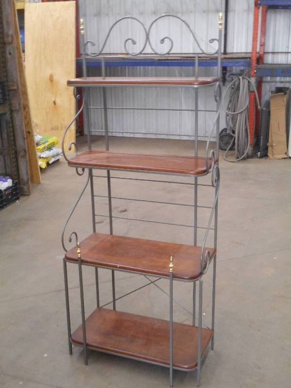 lot 88 image: Steel-Framed 4-Level Shelf, 5.5ft T...