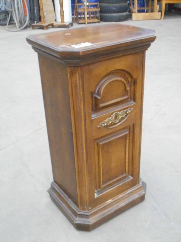 lot 99 image: Vintaga Wood Plant Stand With Stora...