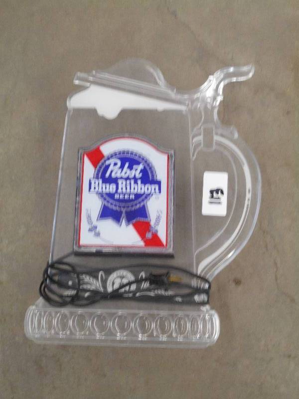 lot 113 image: Pabst Blue Ribbon Lighted Beer Sign...