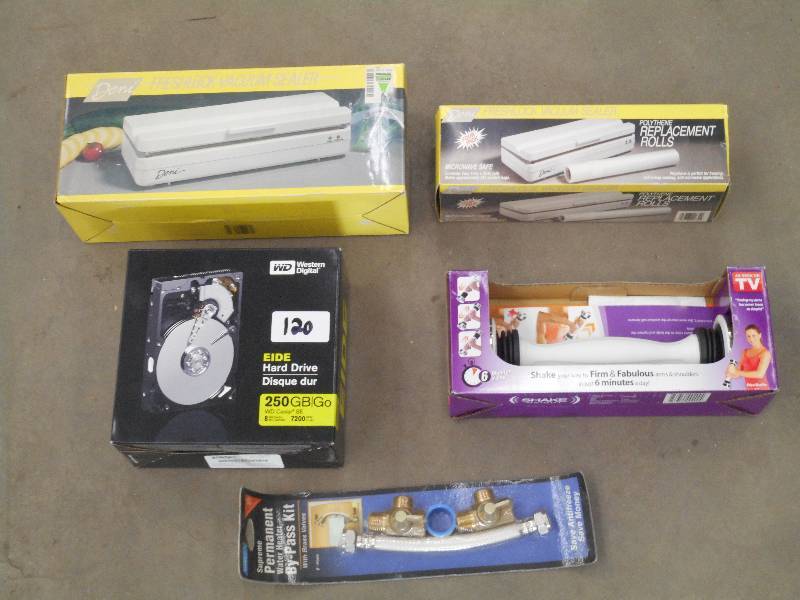 lot 120 image: Lot Of New Hard Drive, By-Pass Kit...