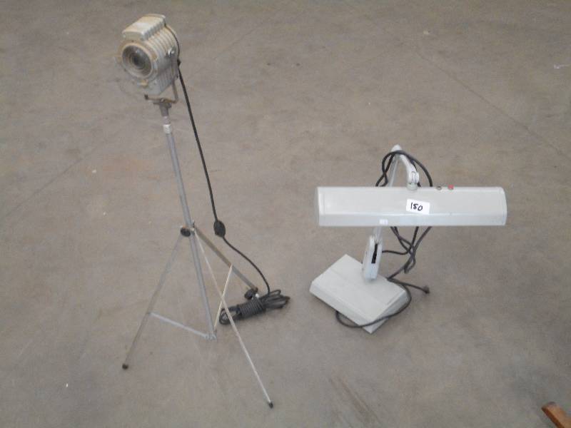 lot 150 image: Lot Of (2) 120Volt Work Lights, (1)...
