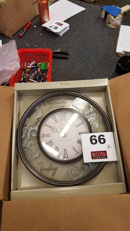 lot 83 image: Cherish Wall Clock Bronze