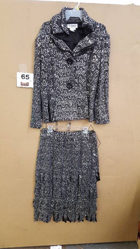 lot 66 image: Nubiano Misses Sequin Suit - Silver SZ 16