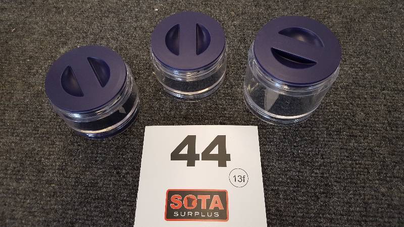 lot 44 image: Cooks Companion 3-in-1 BPA-Free Shatter-Resistant Tritan Storage Container Set  color PURPLE