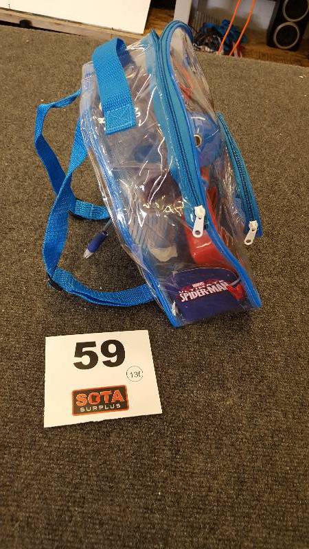 lot 59 image: Shakespeare Spiderman BackPackFishing Kit