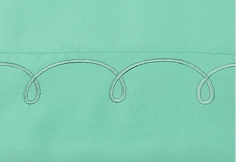 lot 141 image: Cozelle Microfiber Halo Embroidered Hem Six-Piece Sheet Set Mint green Queen