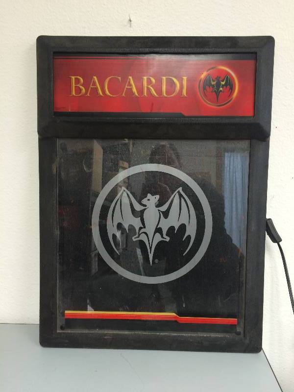 lot 27 image: Lighted Bacardi Sign