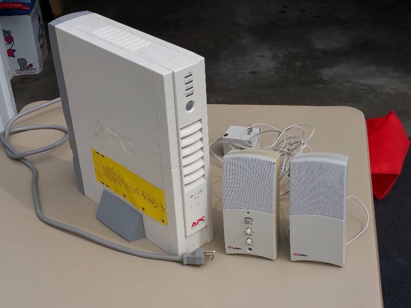 lot 45 image: APC Back Up Computer Power Supply  LabTec Computer Speakers